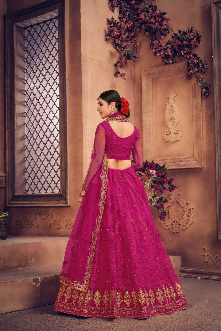 Net Lehenga Choli Elegant Embroidery Work | Festive & Wedding Outfit