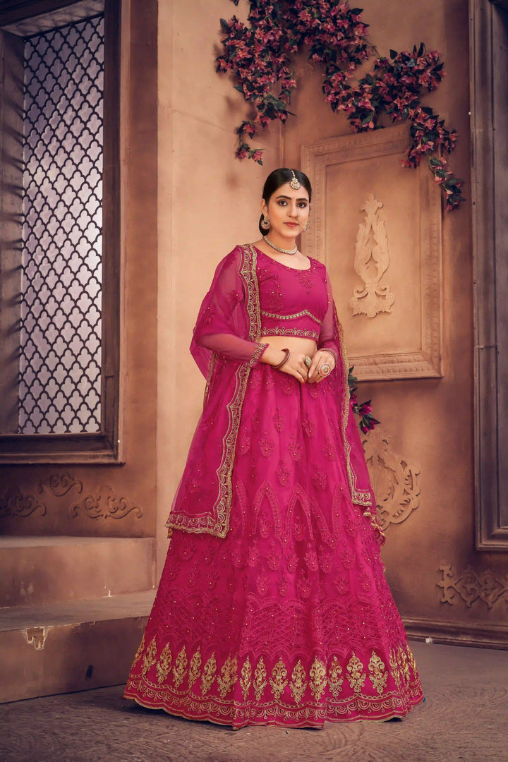 Net Lehenga Choli Elegant Embroidery Work | Festive & Wedding Outfit