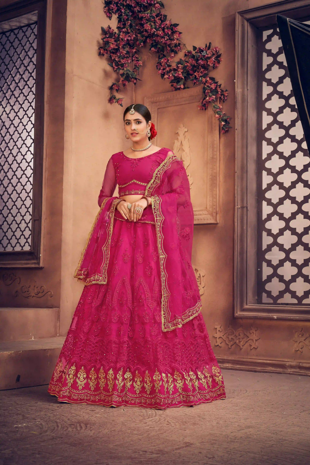 Net Lehenga Choli Elegant Embroidery Work | Festive & Wedding Outfit