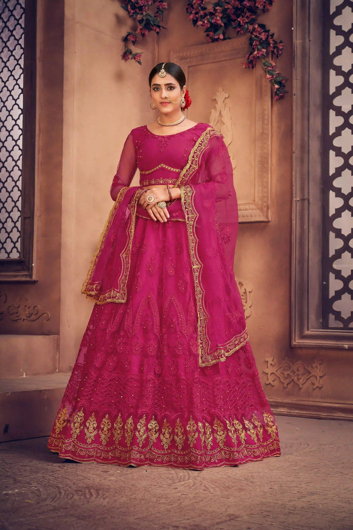 Net Lehenga Choli Elegant Embroidery Work | Festive & Wedding Outfit
