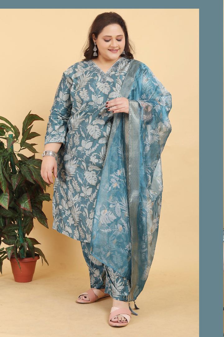 Premium Lichi Viscose Suits | Designer Work Organza Dupatta Included
