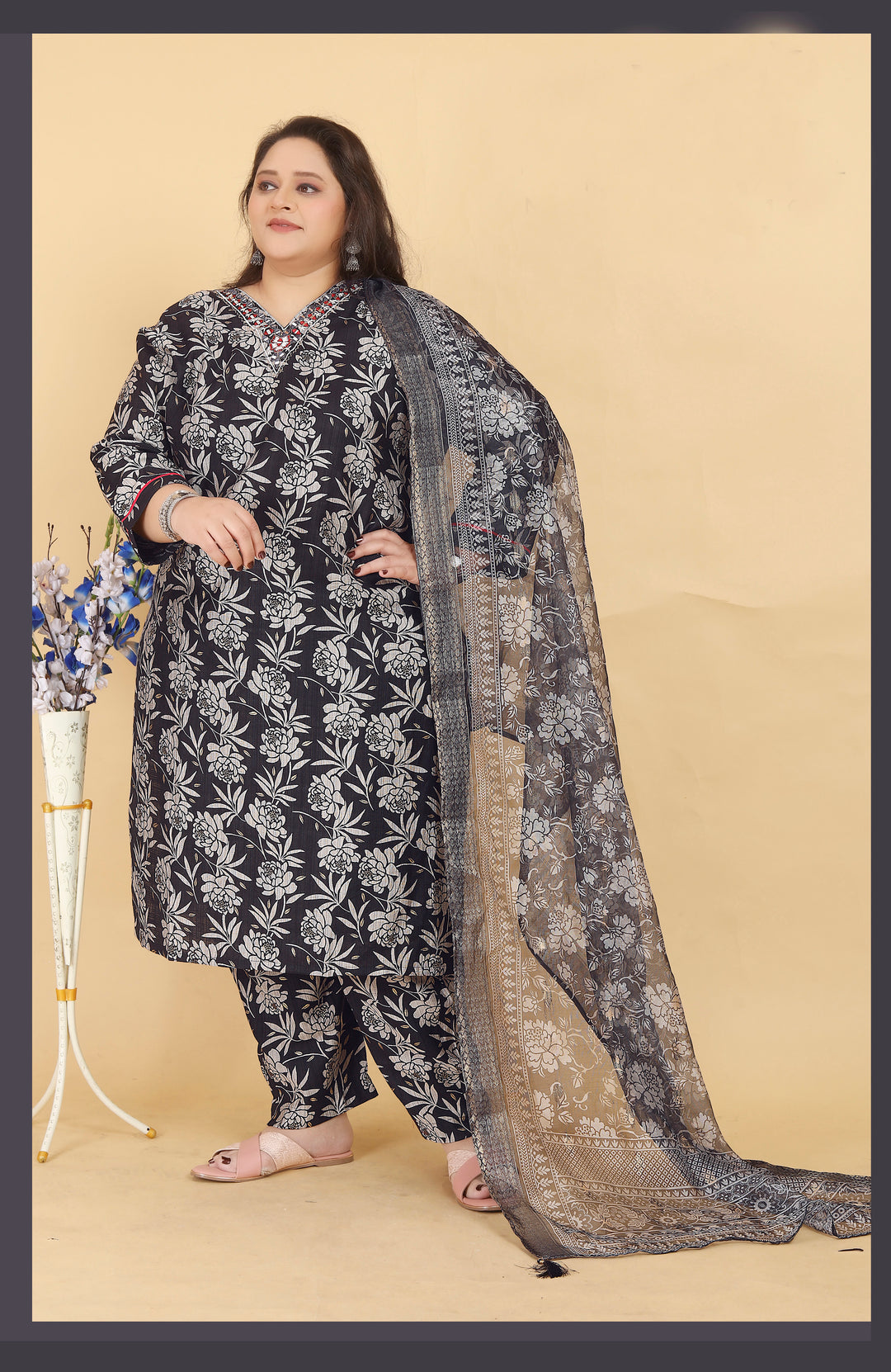 Premium Lichi Viscose Suits | Designer Work Organza Dupatta Included