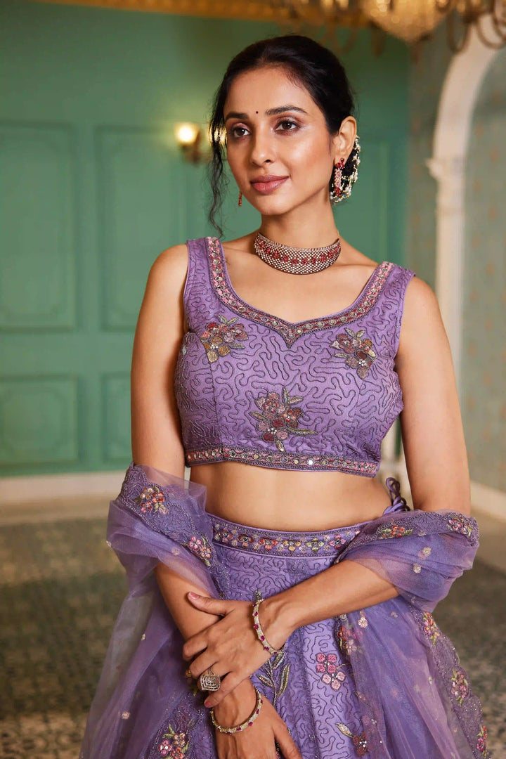 Luxurious Embroidered Lehenga | Net Fabric with Stunning Detailing