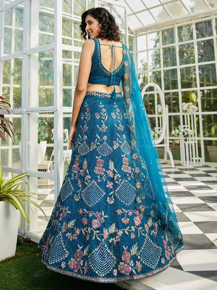 Luxurious Embroidered Lehenga | Net Fabric with Stunning Detailing