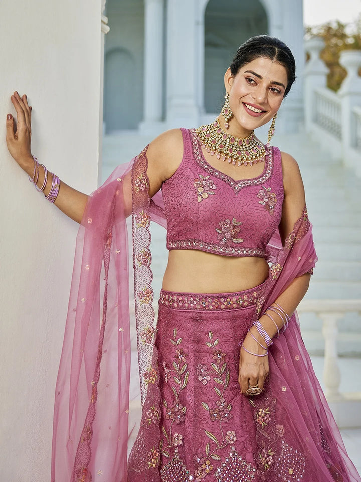 Luxurious Embroidered Lehenga | Net Fabric with Stunning Detailing