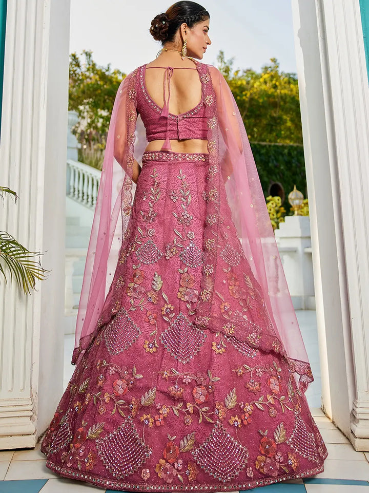 Luxurious Embroidered Lehenga | Net Fabric with Stunning Detailing