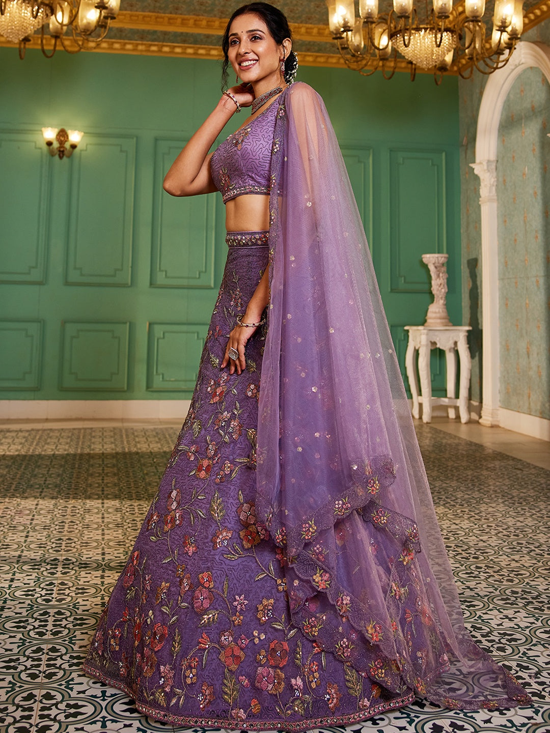 Fancy Net Lehenga Choli | Premium Designer Wear for Weddings