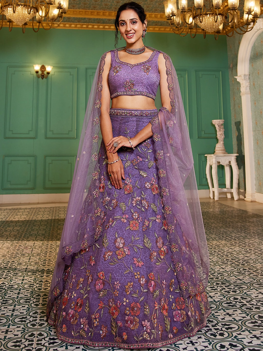 Fancy Net Lehenga Choli | Premium Designer Wear for Weddings