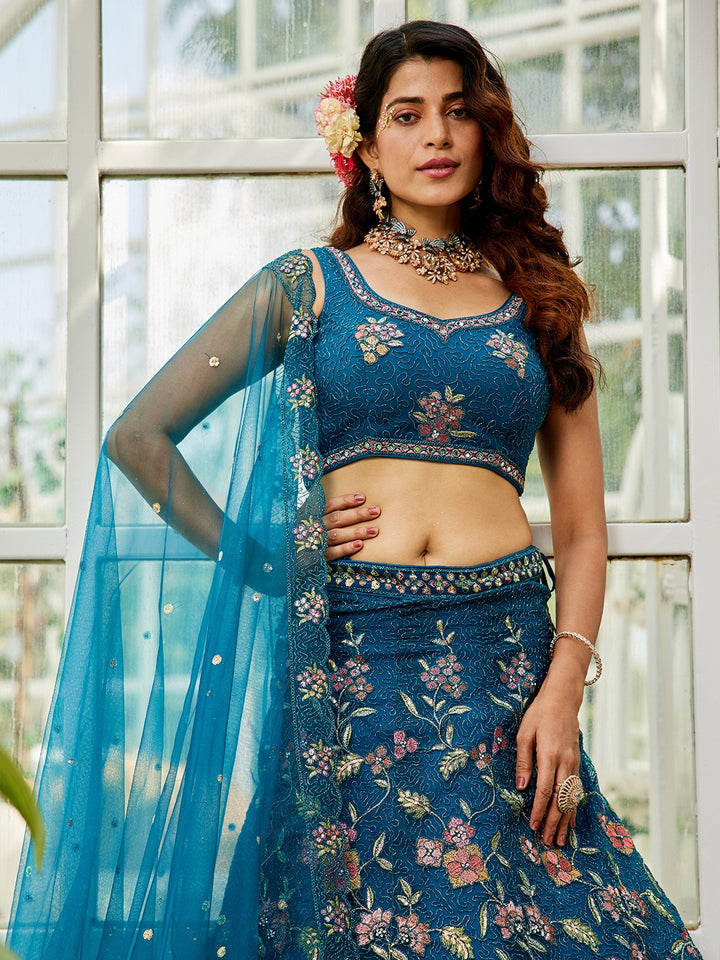Fancy Net Lehenga Choli | Premium Designer Wear for Weddings