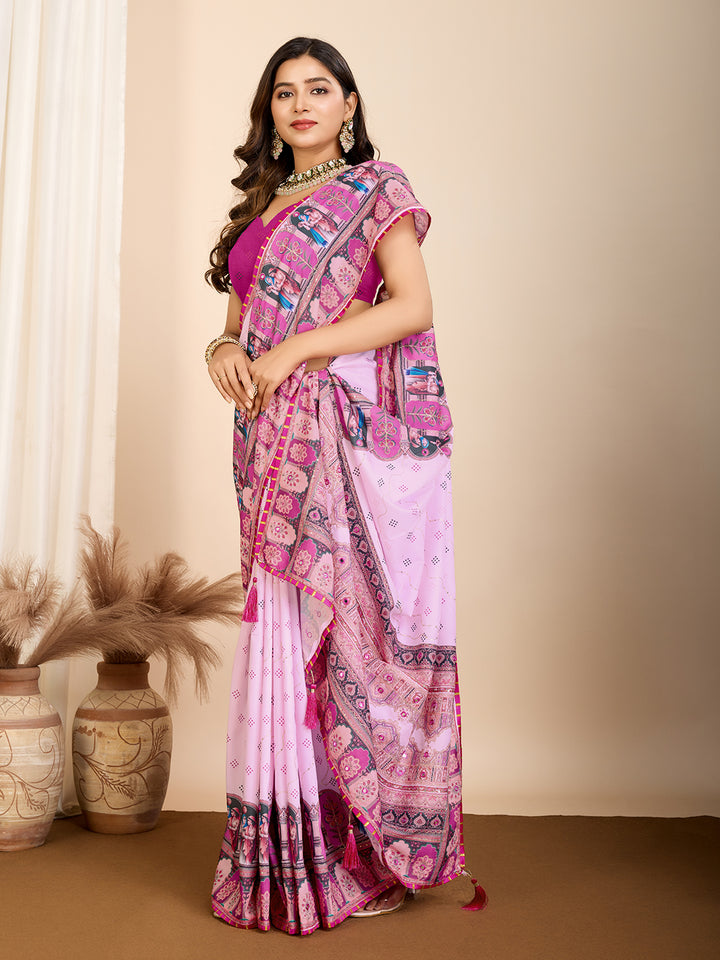 Stylish Digital Printed Saree | Muslin Cotton for Modern Ethnic Look
