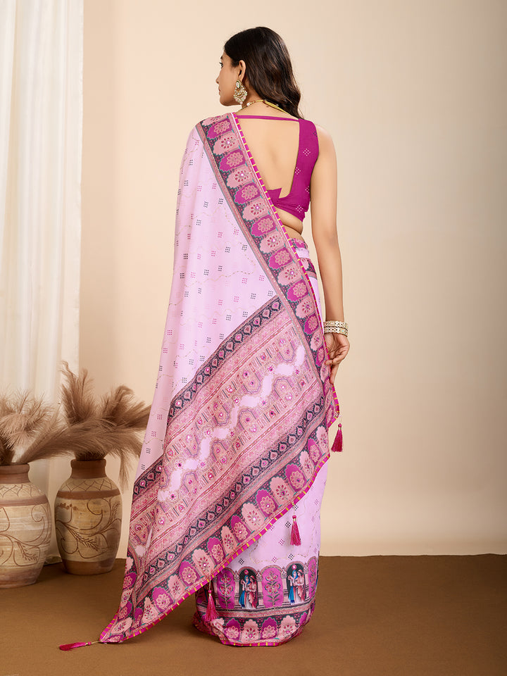 Stylish Digital Printed Saree | Muslin Cotton for Modern Ethnic Look