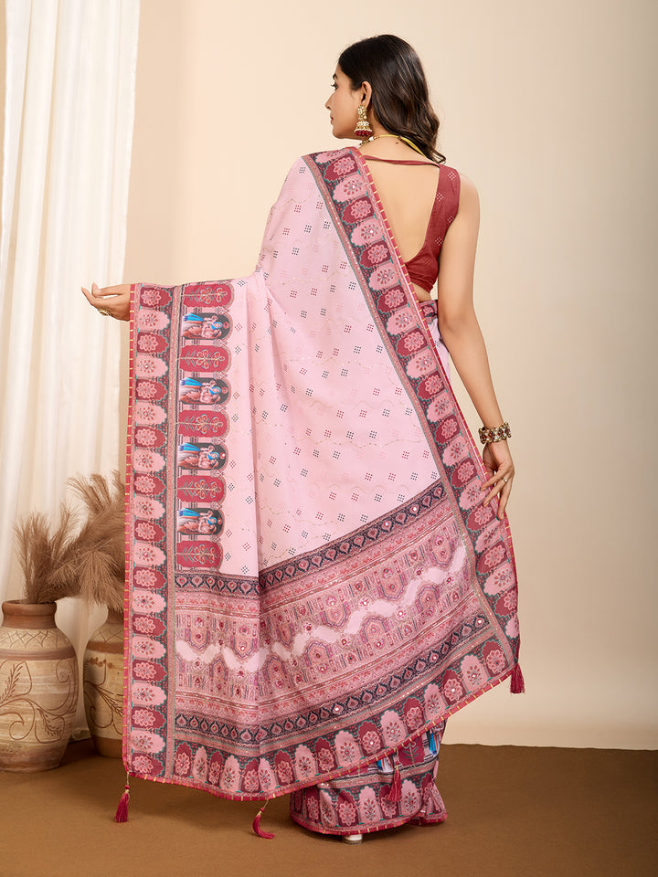 Stylish Digital Printed Saree | Muslin Cotton for Modern Ethnic Look