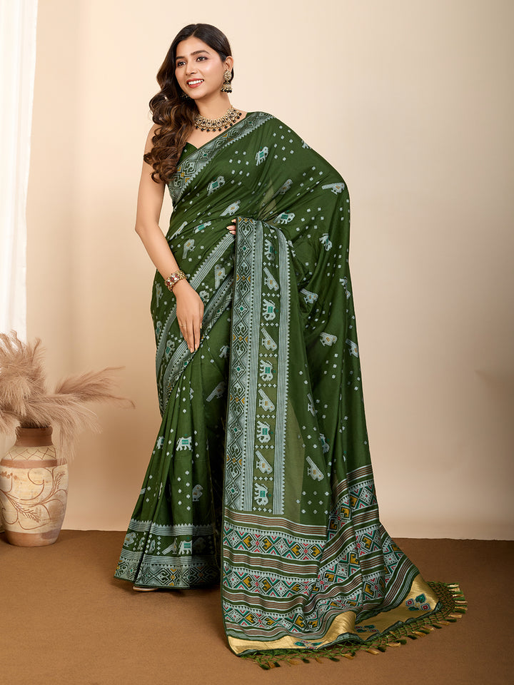 Elegant Soft Silk Saree | Wevon Meenakari Designer Craftsmanship