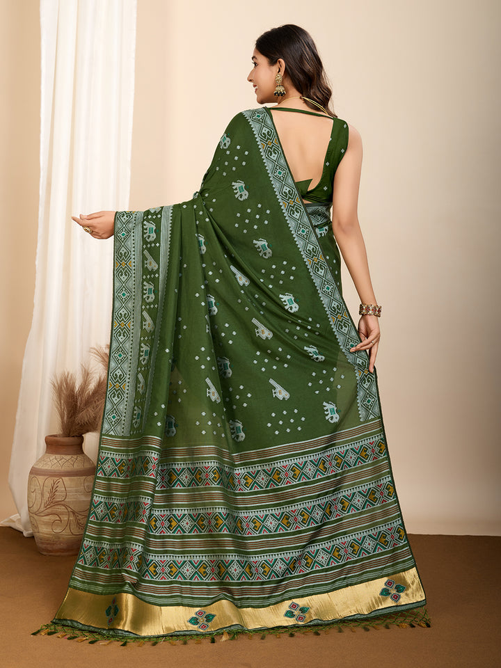Elegant Soft Silk Saree | Wevon Meenakari Designer Craftsmanship