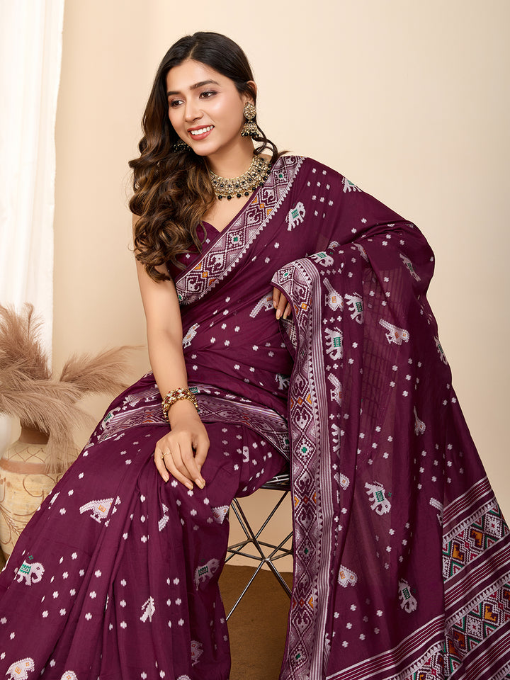Elegant Soft Silk Saree | Wevon Meenakari Designer Craftsmanship