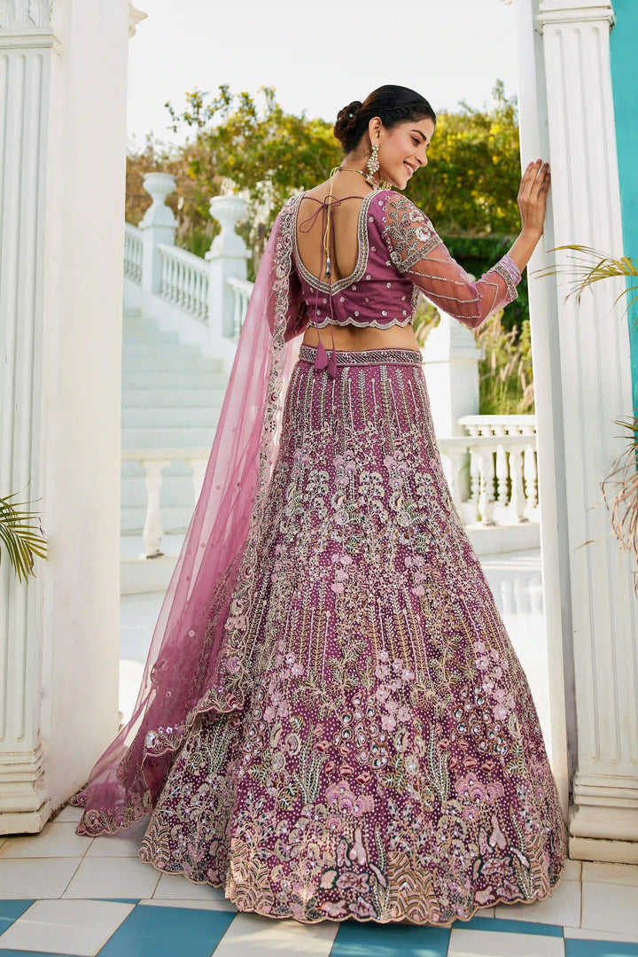 Exquisite Embroidered Lehenga | Net Fabric with Heavy Work Detailing