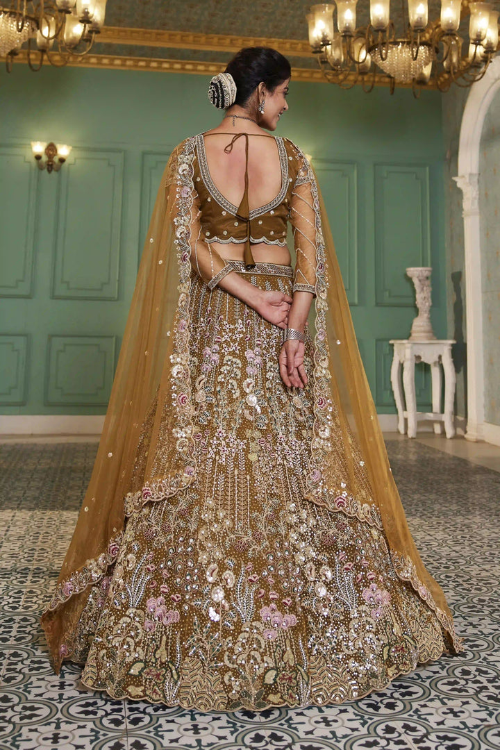Exquisite Embroidered Lehenga | Net Fabric with Heavy Work Detailing