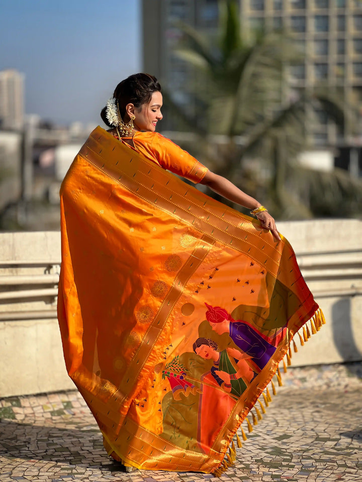 Royal Soft Silk Saree | Grand Weaving Figure Pallu & Elegant Blouse