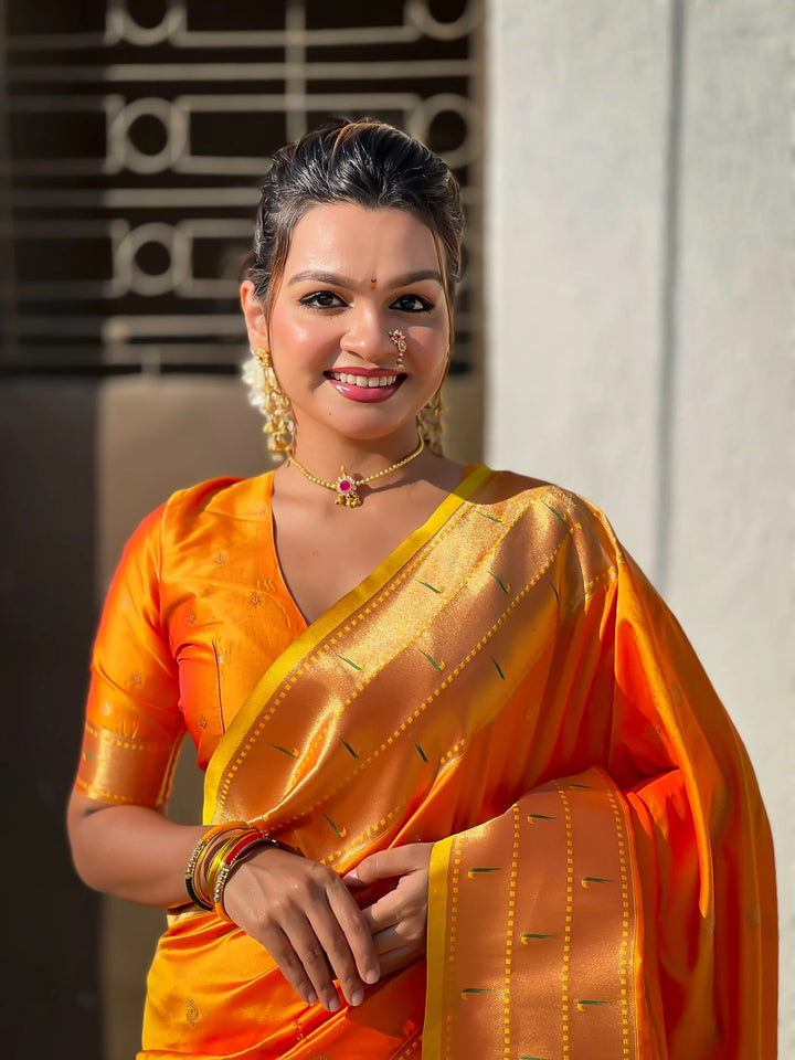 Royal Soft Silk Saree | Grand Weaving Figure Pallu & Elegant Blouse