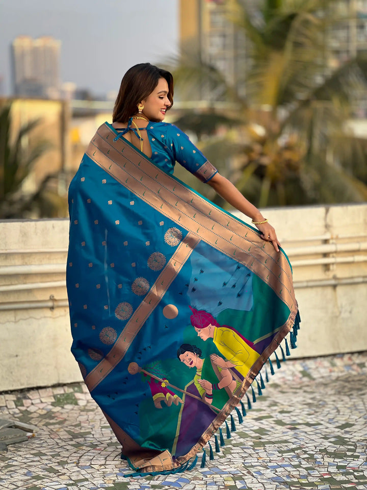 Royal Soft Silk Saree | Grand Weaving Figure Pallu & Elegant Blouse