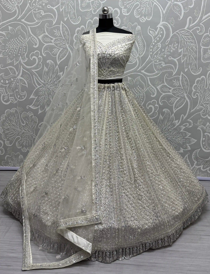Designer Net Lehenga Choli | Heavy Embroidery Wedding & Bridal Look