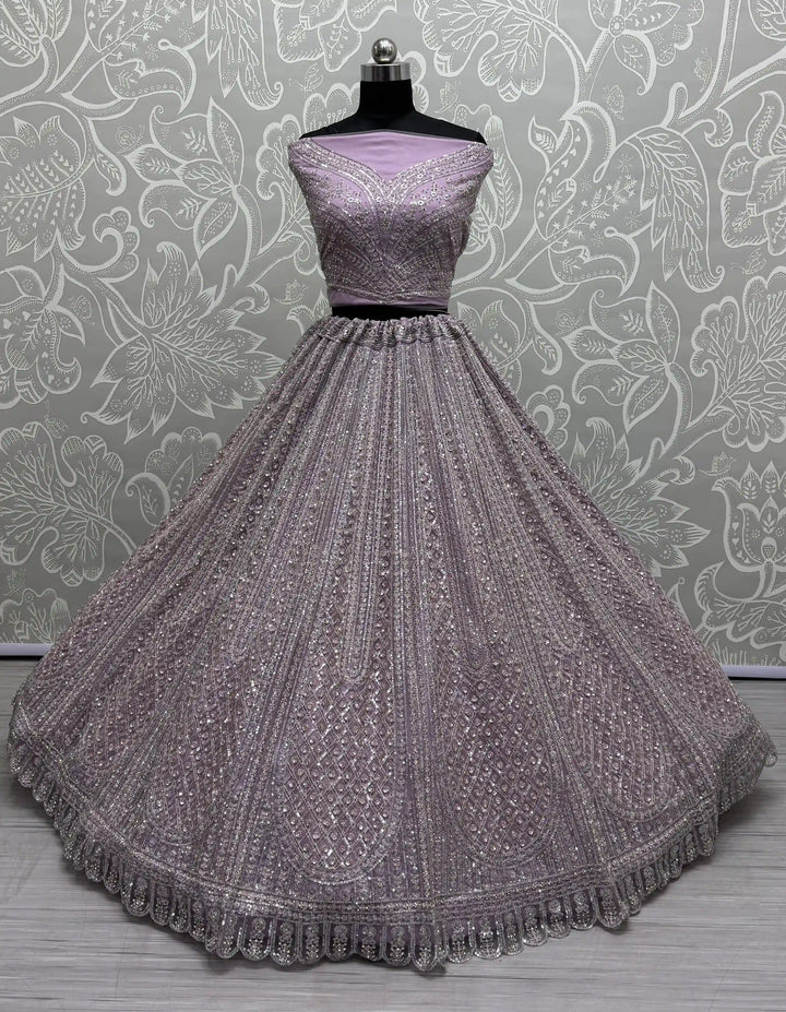 Designer Net Lehenga Choli | Heavy Embroidery Wedding & Bridal Look