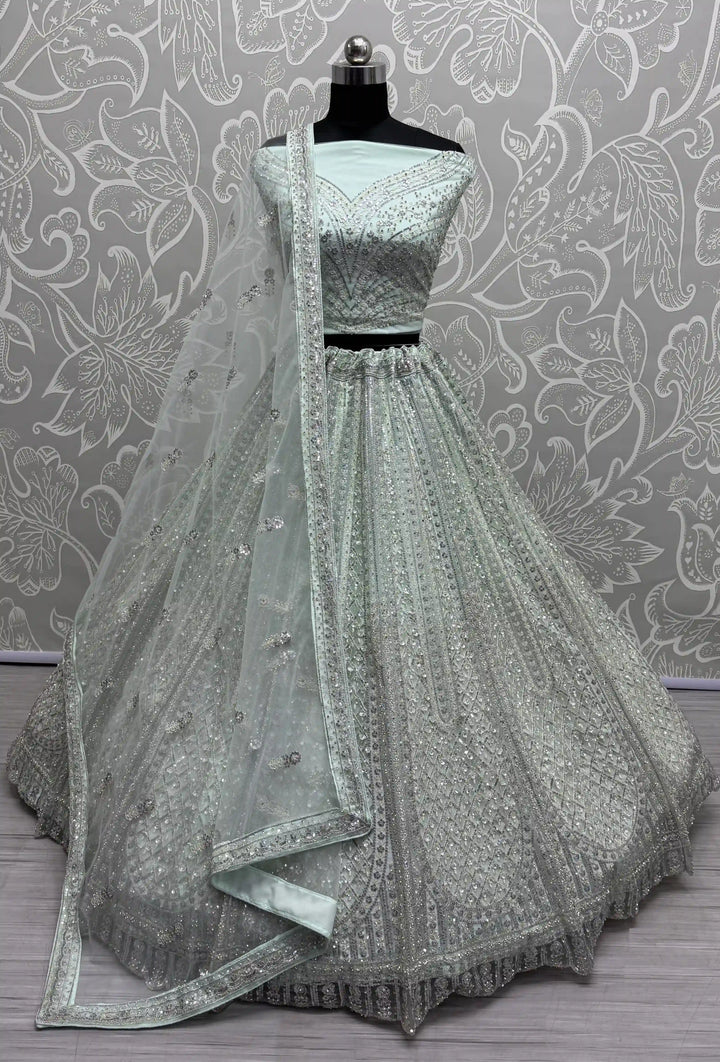 Designer Net Lehenga Choli | Heavy Embroidery Wedding & Bridal Look