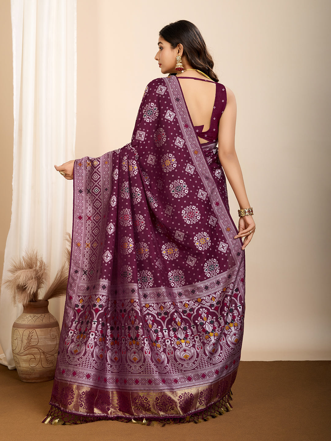 Soft Silk Designer Saree | Meenakari Weaving Wedding & Festive Wear