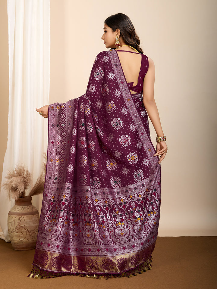Soft Silk Designer Saree | Meenakari Weaving Wedding & Festive Wear