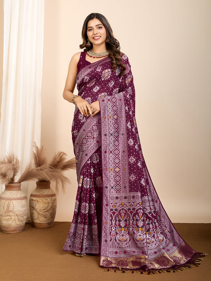 Soft Silk Designer Saree | Meenakari Weaving Wedding & Festive Wear