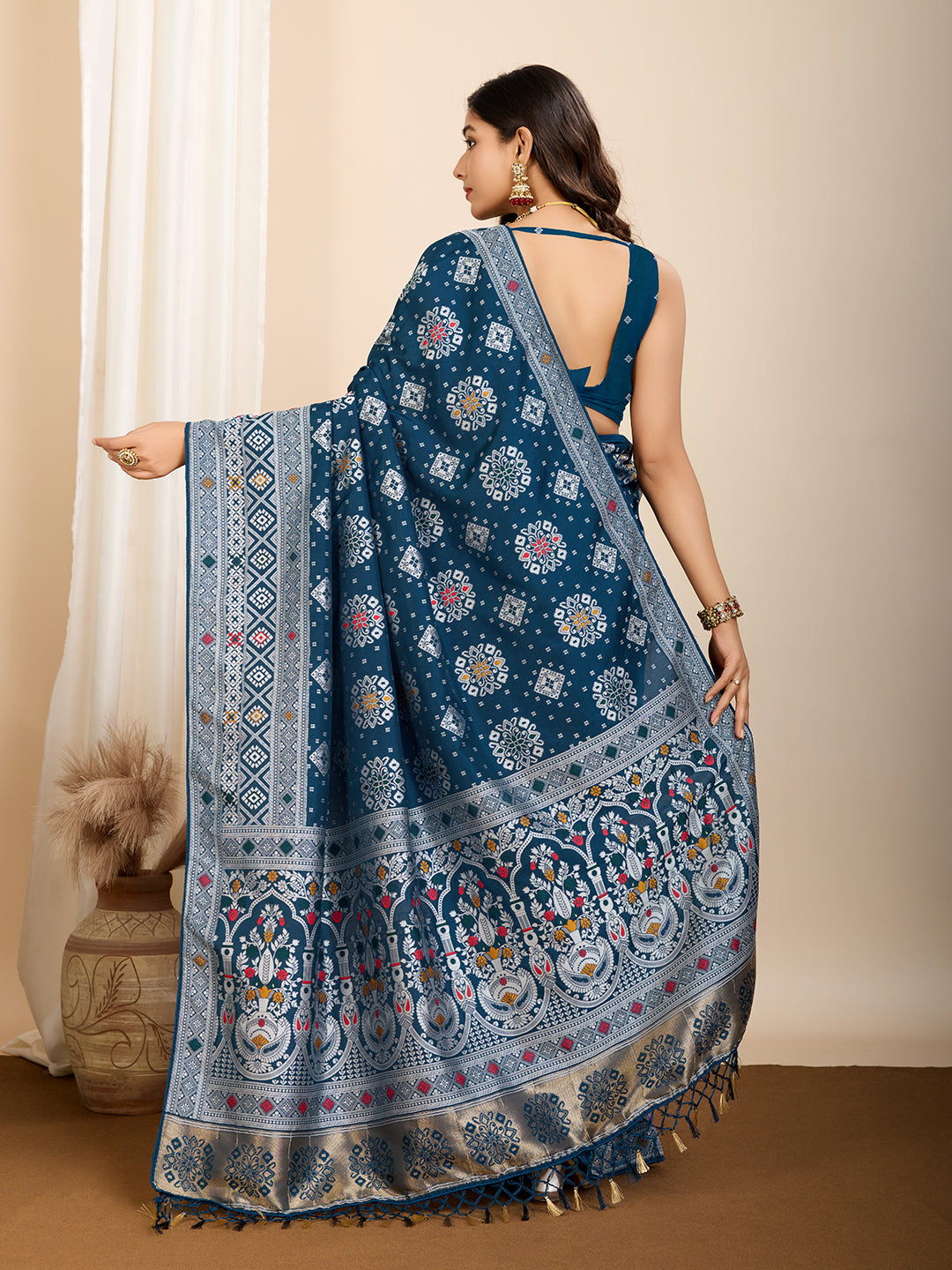 Soft Silk Designer Saree | Meenakari Weaving Wedding & Festive Wear