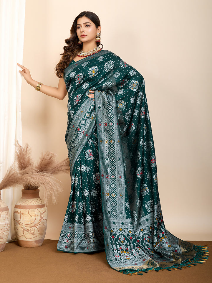 Soft Silk Designer Saree | Meenakari Weaving Wedding & Festive Wear