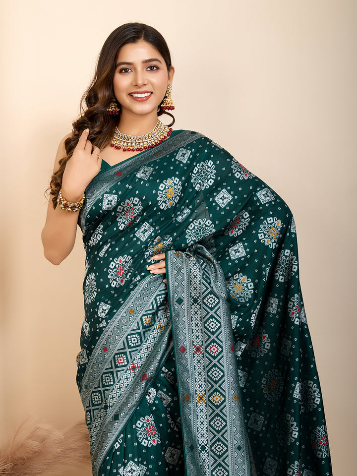 Soft Silk Designer Saree | Meenakari Weaving Wedding & Festive Wear
