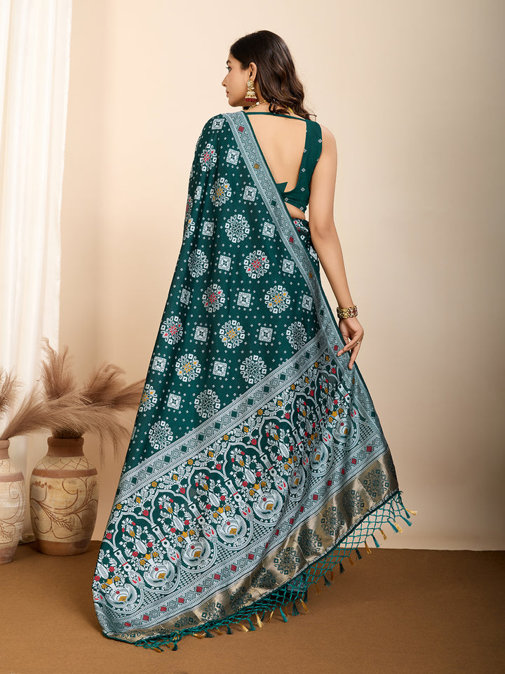 Soft Silk Designer Saree | Meenakari Weaving Wedding & Festive Wear