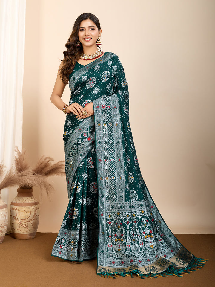 Soft Silk Designer Saree | Meenakari Weaving Wedding & Festive Wear