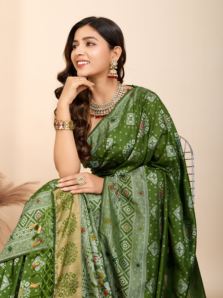 Soft Silk Designer Saree | Meenakari Weaving Wedding & Festive Wear