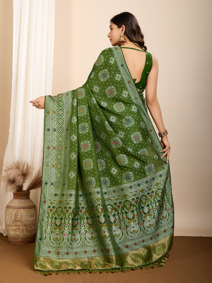 Soft Silk Designer Saree | Meenakari Weaving Wedding & Festive Wear
