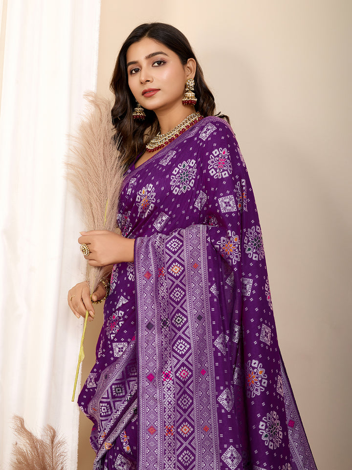 Soft Silk Designer Saree | Meenakari Weaving Wedding & Festive Wear