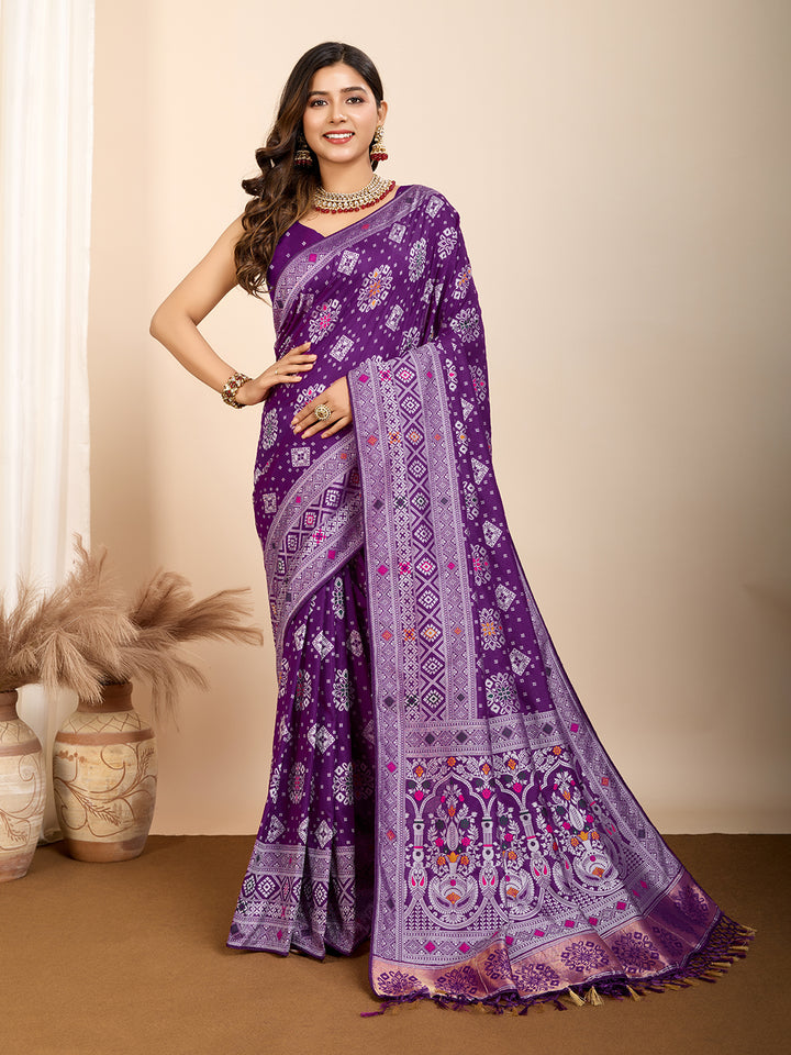 Soft Silk Designer Saree | Meenakari Weaving Wedding & Festive Wear