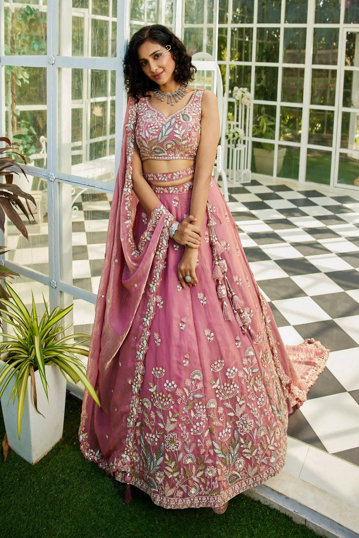 Fancy Designer Lehenga Choli | Heavy Embroidery Work Net Fabric Set