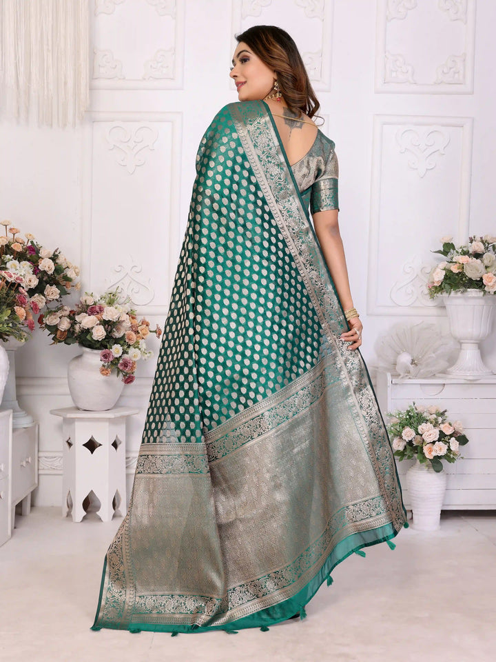 Designer Organza Saree | Gold Jari Weaving Lightweight & Festive Look