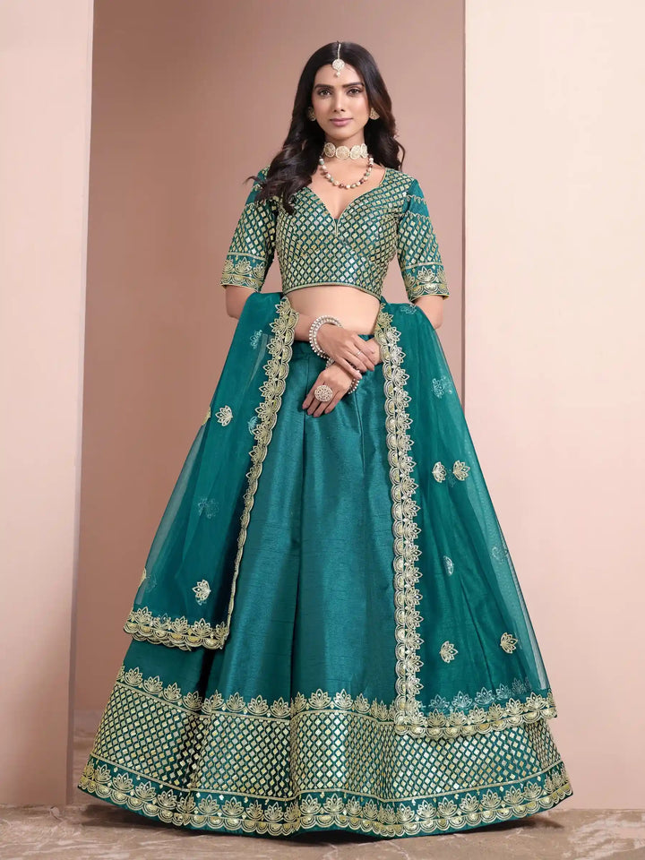 Royal Art Silk Lehenga Choli | Elegant Embroidery & Net Dupatta