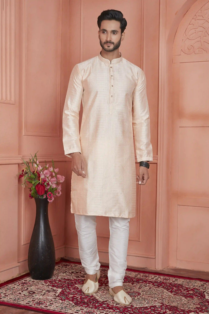 Stylish Jacquard Silk Kurta Art Silk Pajama Set | Traditional Look