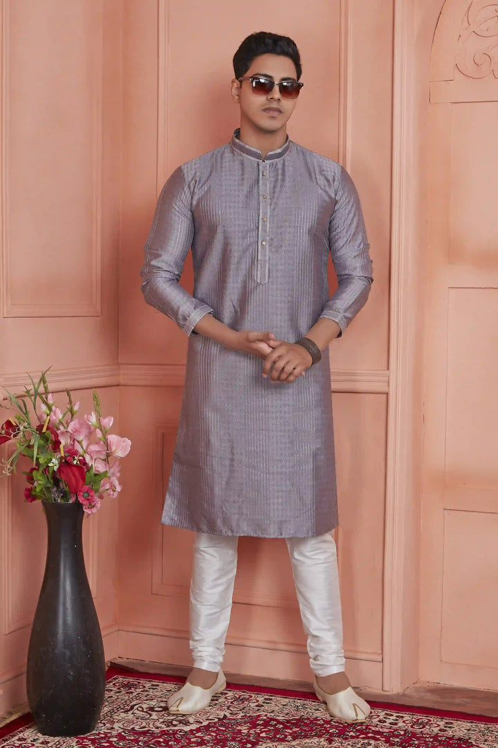 Stylish Jacquard Silk Kurta Art Silk Pajama Set | Traditional Look