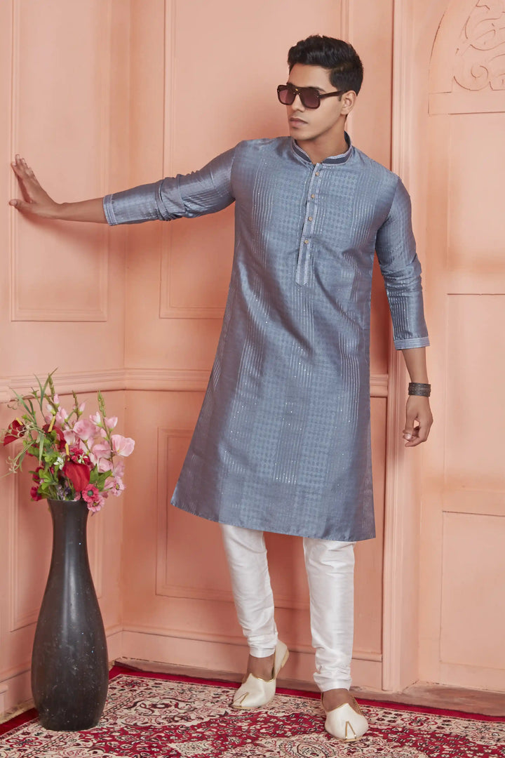 Stylish Jacquard Silk Kurta Art Silk Pajama Set | Traditional Look