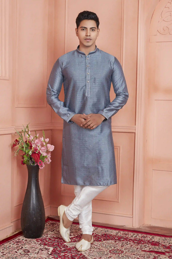 Stylish Jacquard Silk Kurta Art Silk Pajama Set | Traditional Look