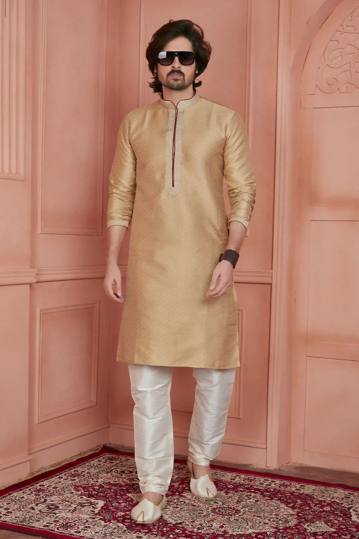 Men's Kurta Pajama Set | Jacquard Silk & Art Silk Traditional & Wedding Wear
