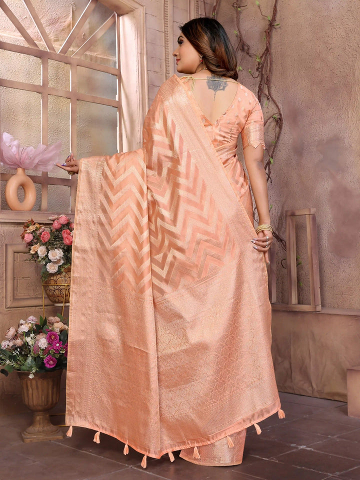 Stylish Organza Saree | Wevon Jari Designer Saree for Weddings & Celebrations