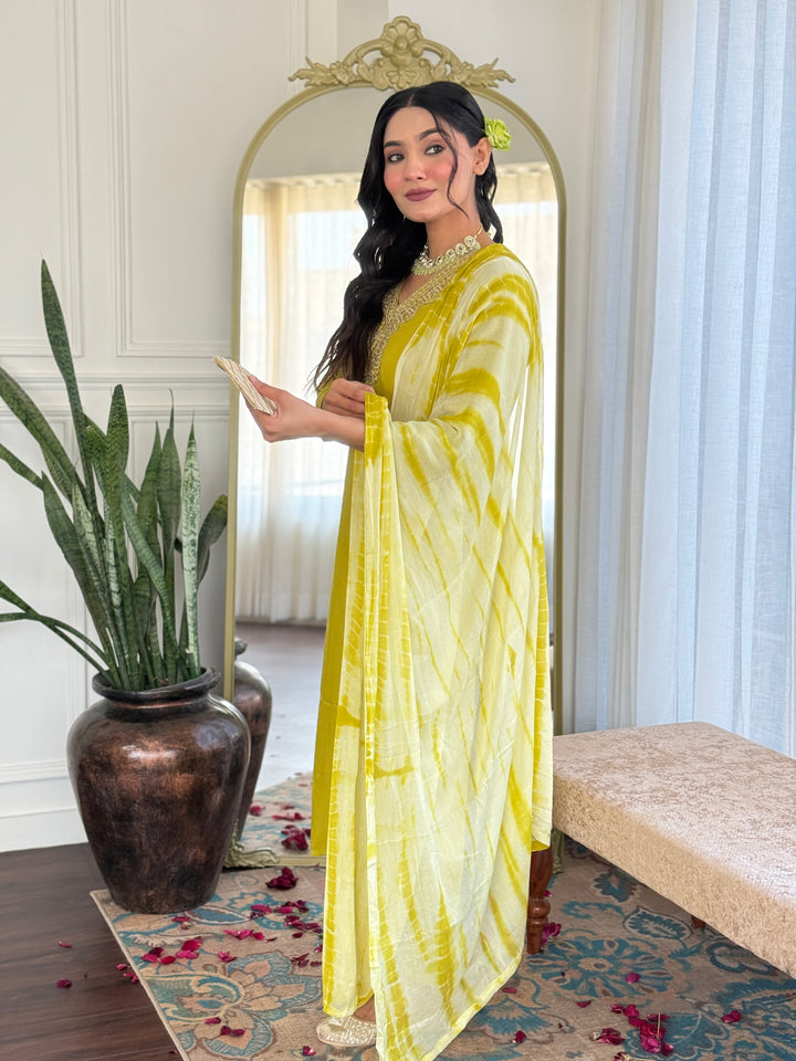 Traditional Ethnic Suit | Beautiful Embroidery on Viscose Slub Fabric