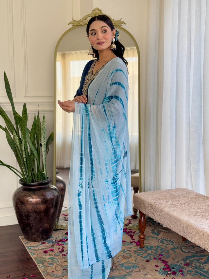 Traditional Ethnic Suit | Beautiful Embroidery on Viscose Slub Fabric